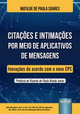 Capa do livro: Citaes e Intimaes por Meio de Aplicativos de Mensagens, Matilde de Paula Soares