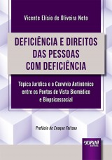 Capa do livro: Deficincia e Direitos das Pessoas com Deficincia, Vicente Elsio de Oliveira Neto
