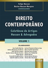 Capa do livro: Direito Contemporâneo - Volume 1 - Coletânea de Artigos Hasson & Advogados, Coordenadores: Felipe Hasson e Rosine Hasson Marques