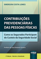 Capa do livro: Contribuições Previdenciárias das Pessoas Físicas, 2ª Edição - Revista e Atualizada, Emerson Costa Lemes