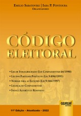 Capa do livro: Cdigo Eleitoral, Organizao e reviso por: Emilio Sabatovski e Iara P. Fontoura