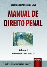 Capa do livro: Manual de Direito Penal, César Dario Mariano da Silva
