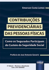 Capa do livro: Contribuies Previdencirias das Pessoas Fsicas, Emerson Costa Lemes