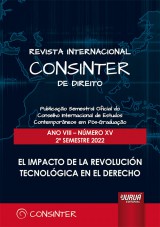 Capa do livro: Revista Internacional Consinter de Direito - Ano VIII - Nmero XV - 2 Semestre 2022, Editor: David Vallespn Prez - Diretores: Germn Barreiro Gonzlez, Gonalo S. de Melo Bandeira e Mara Yolanda Snchez-Urn Azaa