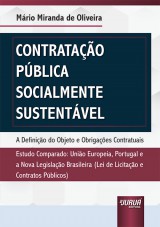Capa do livro: Contratação Pública Socialmente Sustentável, Mário Miranda de Oliveira