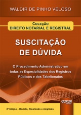 Capa do livro: Suscitao de Dvida, Waldir de Pinho Veloso