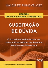 Capa do livro: Suscitação de Dúvida, Waldir de Pinho Veloso