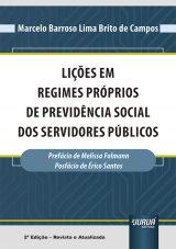 Capa do livro: Lições em Regimes Próprios de Previdência Social dos Servidores Públicos, Marcelo Barroso Lima Brito de Campos