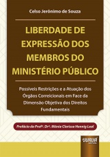 Capa do livro: Liberdade de Expresso dos Membros do Ministrio Pblico, Celso Jernimo de Souza