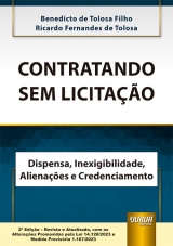 Capa do livro: Contratando sem Licitação, Benedicto de Tolosa Filho, Ricardo Fernandes de Tolosa