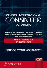 Capa do livro: Revista Internacional Consinter de Direito - Ano IX - Nmero XVII - 2 Semestre 2023, Diretor Executivo e Editor: David Vallespn Prez - Codireo: Mara Yolanda Snchez-Urn Azaa, Germn Barreiro Gonzlez, Gonalo S. de Melo Bandeira, Antnio Csar Bochenek