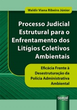 Capa do livro: Processo Judicial Estrutural para o Enfrentamento dos Litígios Coletivos Ambientais, Waldir Viana Ribeiro Júnior