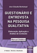 Capa do livro: Questionrio e Entrevista na Pesquisa Qualitativa, Ana Cludia Bortolozzi