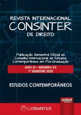 Capa do livro: Revista Internacional Consinter de Direito - Ano XI - Número XX - 1º Semestre 2025, Organizador: David Vallespín Pérez