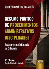 Capa do livro: Resumo Pr�tico de Procedimentos Administrativos Disciplinares, Gilberto Clementino dos Santos